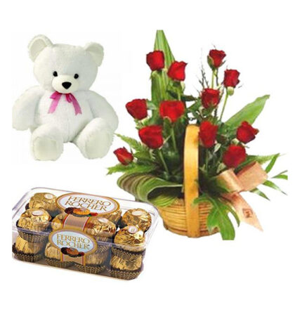 12 Red Roses, 16 Pcs Rocher