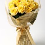 Hand Tied 20 Yellow Roses Bunch