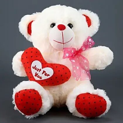 Teddy Bear With Side Heart Cream