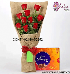 Buy flower bouquets with chocolates online from Kalpa Florist. The exciting combos of flower and chocolate gifts are available for many special occasions with shipping and same day delivery!