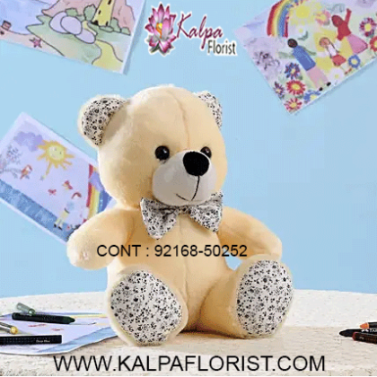 Buy Teddy Bear online and send a surprising gift to your loved ones in India. Send a Teddy Bear combined with fresh flowers and chocolate - and congratulate close acquaintances while bringing smiles on their faces