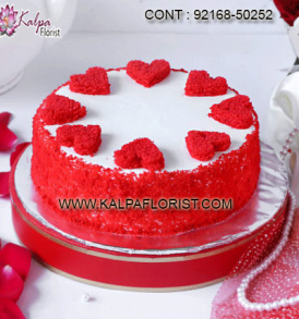 A wide range of Valentine Day Cake to make your day so memorable. Same Day and Midnight Valentine Day cake delivery in your city available at kalpa florist
