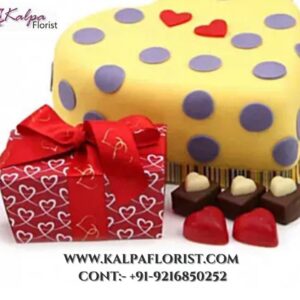 Hearts And Dots Cake Gift