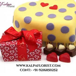 Hearts And Dots Cake Gift