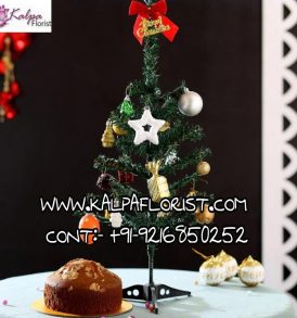 Xmas Tree Decor Almond Dry Cake