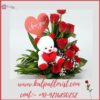 Red Rosses With Love Tag Valentine Gifts