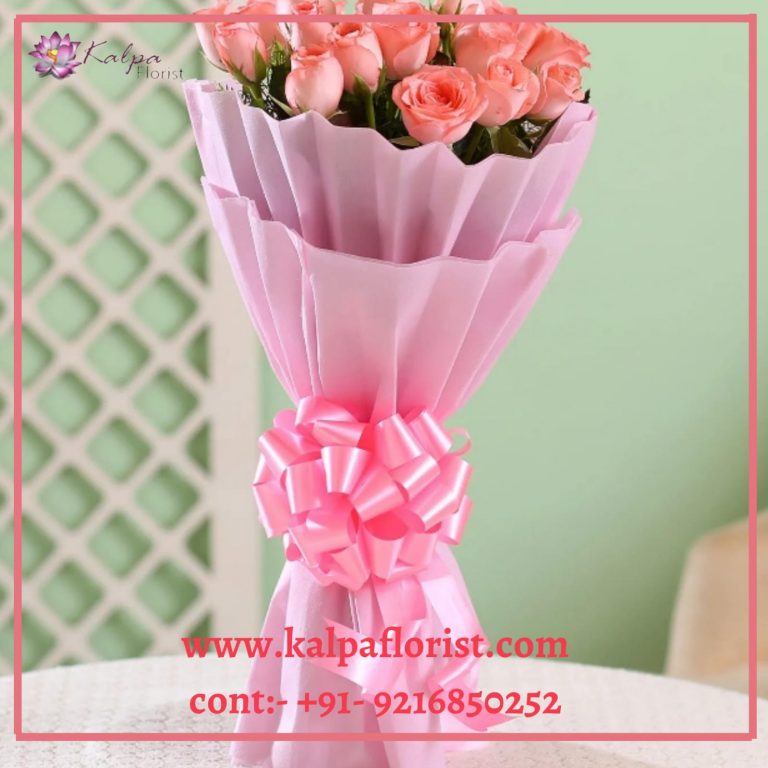 Pink Roses Bouquet Flower Point Jalandhar Kalpa Florist