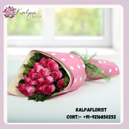 Pink Roses Midnight Delivery In Delhi