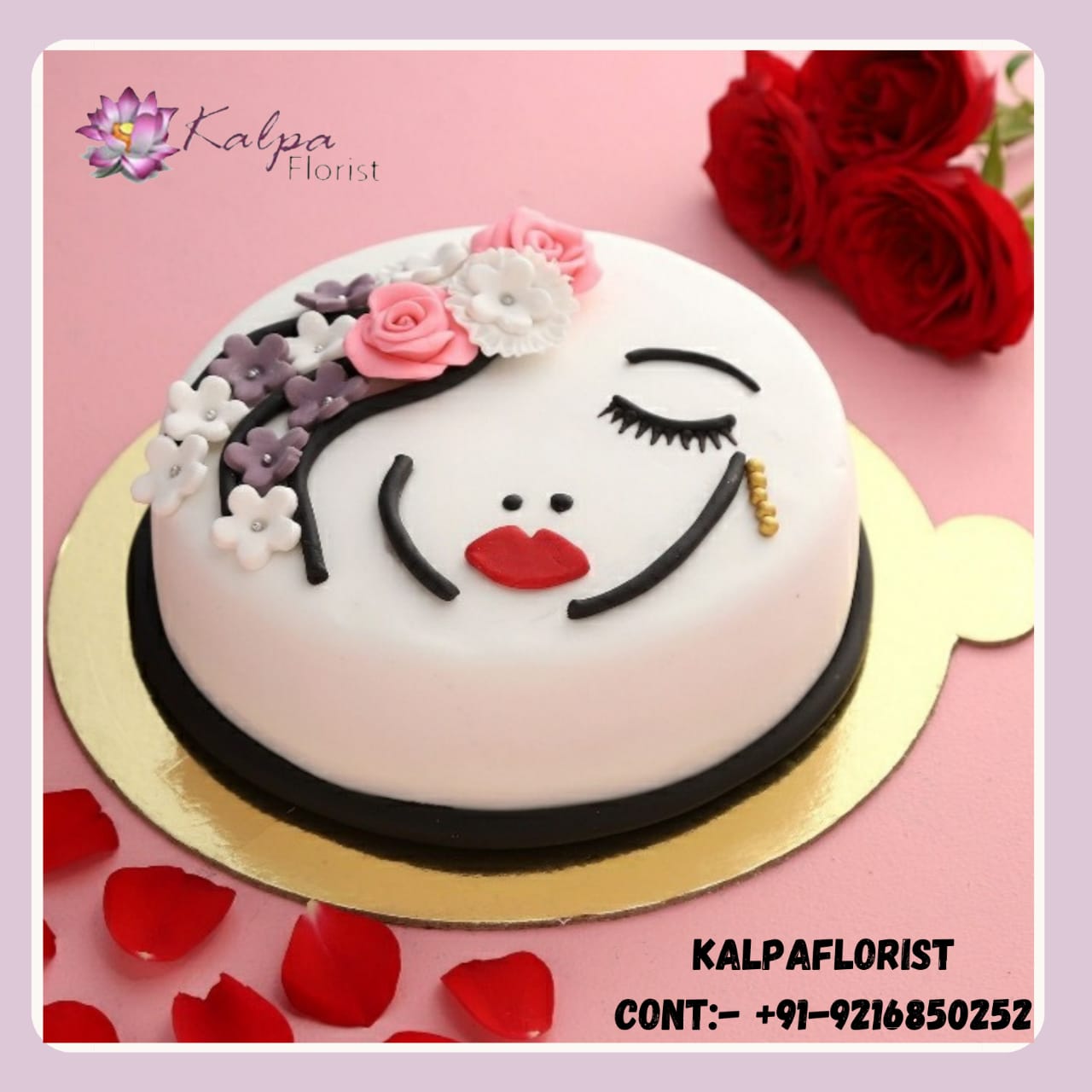 Womens Day Cake And Flower Delivery Midnight