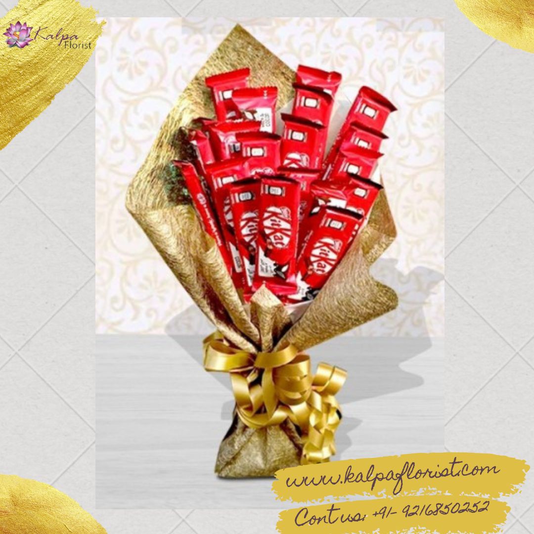 Kitkat Chocolate Bouquet | Chocolate Delivery Same Day | Kalpa Florist