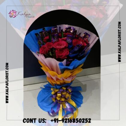 Red Roses Romantic Combo | Flower and Chocolate Delivery Near Me | Kalpa Florist, flower and chocolate delivery near me, who delivers flowers same day,  can you get flowers delivered same day,  how to send flowers and chocolates to someone,  same day flower and chocolate delivery near me,  where can i order flowers for same day delivery, can you send flowers same day 