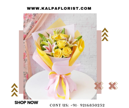 Yellow Rose & Lily Bouquet | Order Flower Bouquet Online | Kalpa Florist, order flower bouquet online, order flowers online to be delivered,  order flowers online for wedding, how to order flower online, order flowers online for cheap, order flowers online for mother's day, order a flower bouquet online, order flowers online for birthday, order flowers online wholesale, order flowers online in bangalore, order flowers online orange county, order flowers online india, order flowers online in delhi, order flowers online for valentine's day, order flowers online same day, order flower bouquet online delhi, order flowers online to plant, to order flowers online, how to order bouquet of flowers, how to order bouquet online, flower bouquet online in hyderabad,  order flower bouquet online kolkata, Yellow Rose & Lily Bouquet | Order Flower Bouquet Online | Kalpa Florist