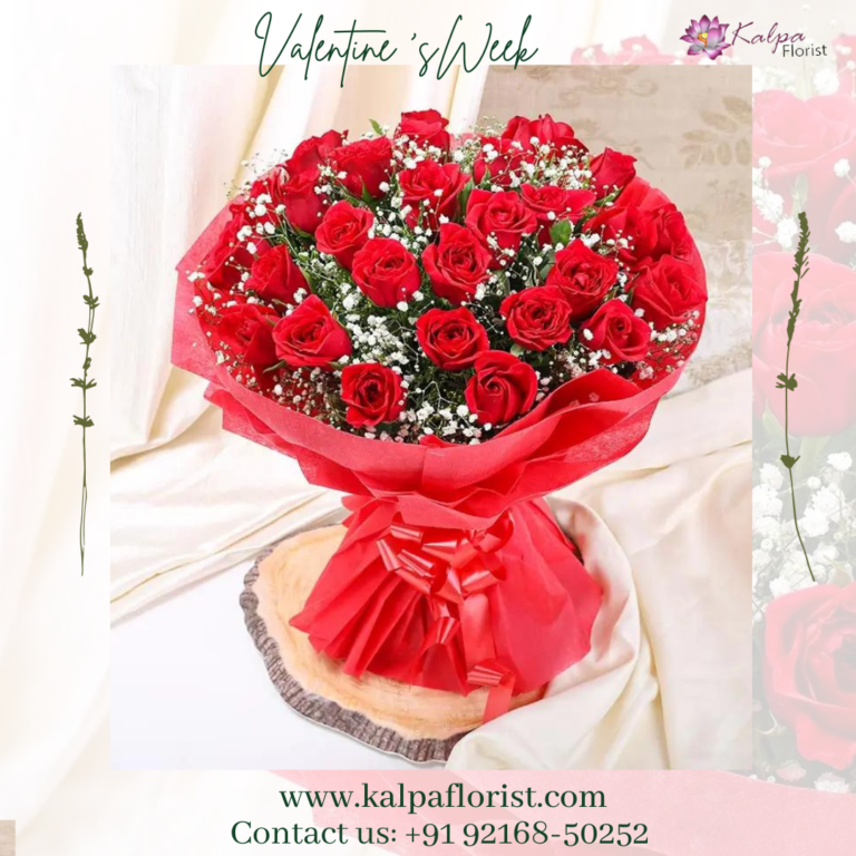 Romantic Rose Bouquet Flower For Valentine's Day Kalpa Florist