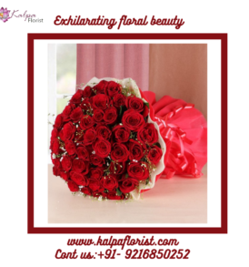 Romantic 50 Roses Bouquet | Send Valentine Flower | Kalpa Florist, send valentine flower, send valentine's day flowers,  send valentine day flower, send flower for valentine's day, send valentine flowers, how to get flowers delivered on valentine's day, send virtual valentine flowers, send valentine flowers punjab, send secret valentine flowers, send flowers valentine's day india, Romantic 50 Roses Bouquet | Send Valentine Flower | Kalpa Florist, order flower from kalpa florist, order flower, florist in jalandhar