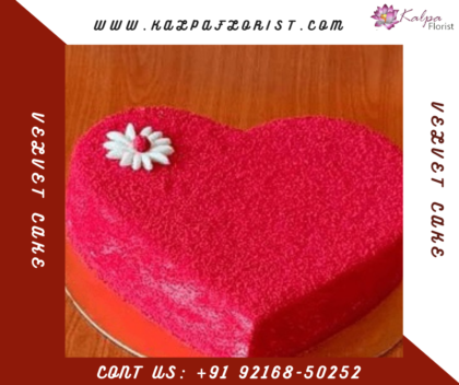 Heart Shape Anniversary Cake | Cake Delivery In Delhi | Kalpa Florist,