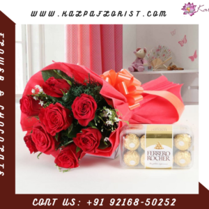 Roses And Rocher Combo | Flower and Chocolate Delivery Near Me | Kalpa Florist, flower and chocolate delivery near me, flower and chocolate delivery melbourne,  who delivers flowers same day, can you get flowers delivered same day, where can i order flowers online to be delivered, flower and chocolate delivery delhi, best flower and chocolate delivery jalandhar, send chocolate and flower deliver  in jalandhar, flower and chocolate deliver in delhi, flower and chocolate delivery delhi, Roses & Ferrero Rocher Combo | Flower and Chocolate Delivery Punjab | Kalpa Florist