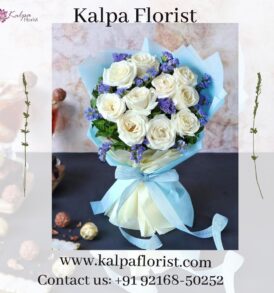 Elegant Pristine White Roses Bouquet Flower Delivery In India usa