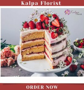 Strawberry Drip Cake Send Cake To India From USA canada