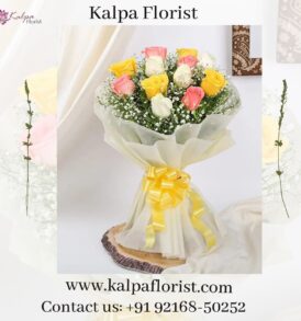 Mixed Roses Romantic Bunch Send Flower In India