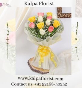 Mixed Roses Romantic Bunch Send Flower In India usa