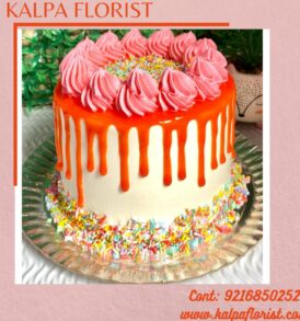 Strawberry Drip Cake ( Send Cake To India From canada )