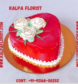 Heart Shape Anniversary Cake ( Send Cake To India From USA )