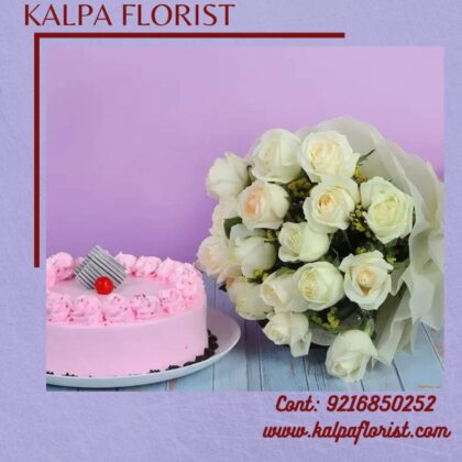 Cake and Flower Order Online ( Cake With Flower Delivery )