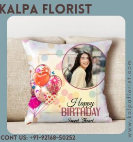 Birthday Celebrations Personalised Cushion ( Online Gift For Birthday )