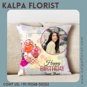Birthday Celebrations Personalised Cushion ( Online Gift For Birthday )