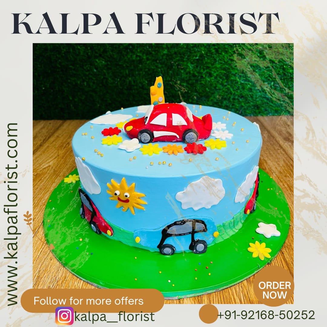 Designer Theme Cake ( Order Birthday Cakes Near Me ) - Kalpa Florist