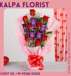 Chocolate Flowers Bouquet ( Flower And Chocolate Delivery In Punjab )