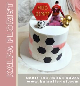 Football Theme Fondant Cake ( Send Cake From USA to India )