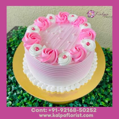 Vanilla Cream Cake ( Send Cake To India From Canada ) - Image 4