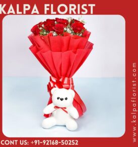 Flowers & Teddy Bear Combo ( Online Gifts Delivery In Ludhiana )